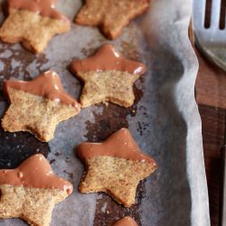 Chocolate Dipped Espresso Stars