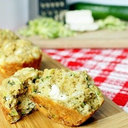 Zucchini Feta Olive Oil Muffins