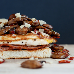 Mushroom Parmesan Egg Sandwich