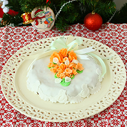 Christmas Cake with Fondant Icing