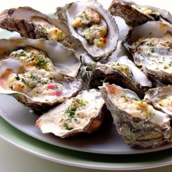 Oyster in a Creamy Camembert Sauce