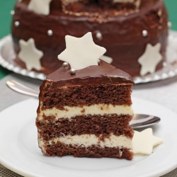 Chocolate Cake with Orange Cream