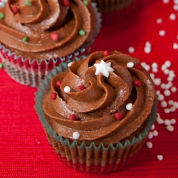 Chocolate Nougat Cupcakes