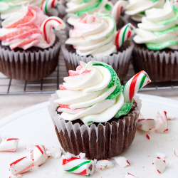 Candy Cane Cupcakes