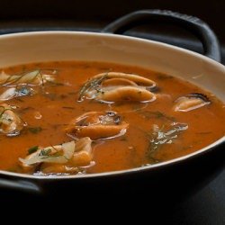 Tomato Soup w/ Mussels