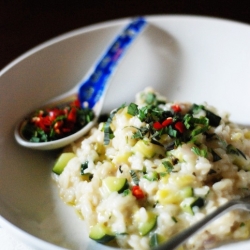 Cheesy Zucchini & Mint Risotto