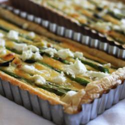 Leek, Asparagus & Goats Cheese Tart