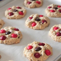 Cinnamon M&M Oatmeal Cookies