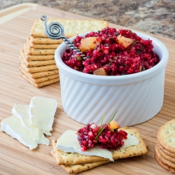 Cranberry & Camembert Canapes