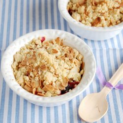 Nectarine & Blackberry Crumble