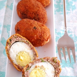 Eggs Covered with Meatball