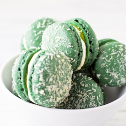 Lime and Coconut Macarons