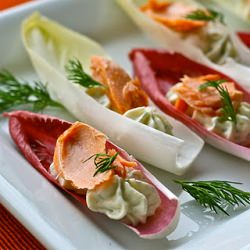 Neufchâtel and Salmon Endive Boats