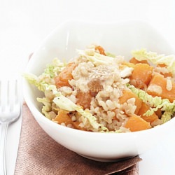 Brown Rice with Pumpkin and Cabbage