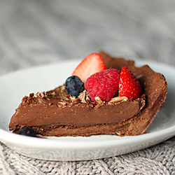 Chocolate Tofu Pudding Pie