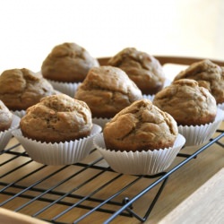 Chocolate PB Banana Muffins