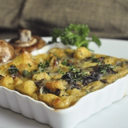 Sausage & Mushroom Strata