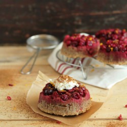 Upside Down Cranberry Cakes