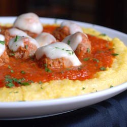 Polenta with Sausage and Mozzarella