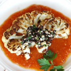 Cauliflower Steak with Olive Relish