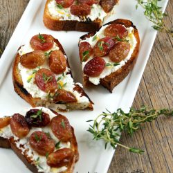 Roasted Grape Crostini