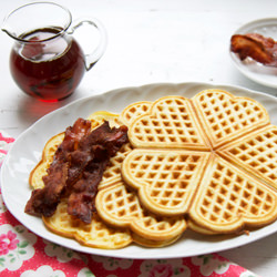 Waffles with Bacon & Maple Syrup