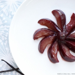 Red Wine Poached Pears