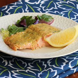 Salmon with Mustard-Dill Glaze