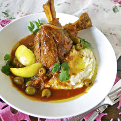 Lamb Shanks with Olives and Lemon