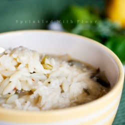 Spinach Lemon Orzo Soup