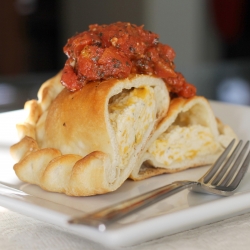 Ricotta Calzone with Tomato Sauce