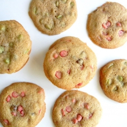 Matcha & Cherry Chip Cookies