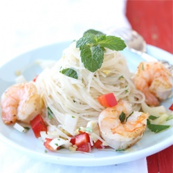 Rice Noodle Salad Shrimp Endive