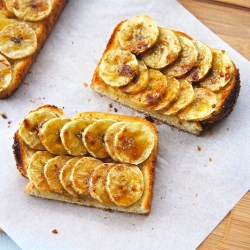 Sliced Banana Toasts