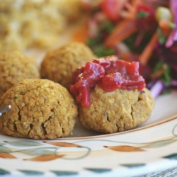 Fava Bean Balls w Chutney