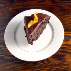 Chocolate Cake w/ Candied Oranges