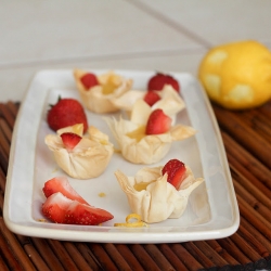 Strawberry Lemon Curd Phyllo Cups