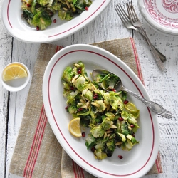 Charred Brussels Sprout Leaves