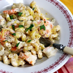 Pasta w/ Shrimp, Lemon & Feta