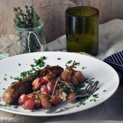 Sausages, Grapes, Couscous