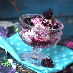 Swirled Blackberry Ice Cream