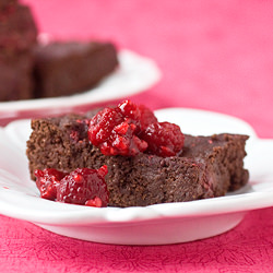 Raspberry Truffle Brownies