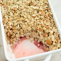 Baked Rhubarb Oatmeal