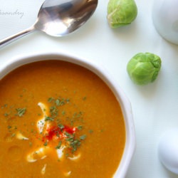 Curried Brussel Sprouts Soup