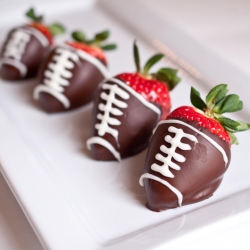 Chocolate Strawberry Footballs