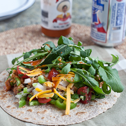 Big Tacos with Arugula