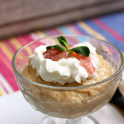 White Chocolate Rice Pudding