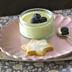 Panna Cotta w/ Blueberries