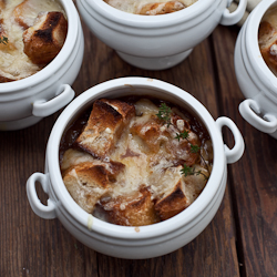 Onion Soup with Mushrooms