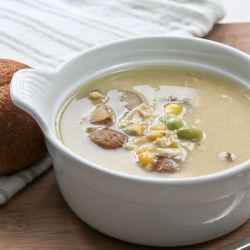 Chicken, Corn & Edamame Chowder